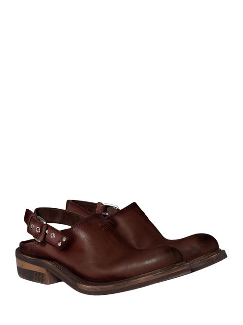 Leather clogs MIU MIU | 5R667E5ODF0201